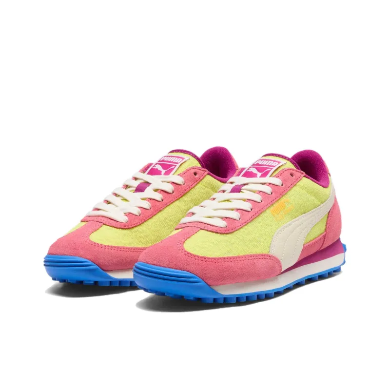 PUMA Easy Rider Anti Slip Wear Resistant Low Top Casual Shoes Women's Yellow Pink-2