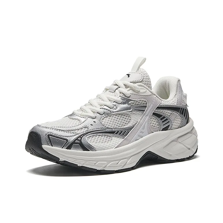 Anta Low Top Running Shoes Women's White Silver-1