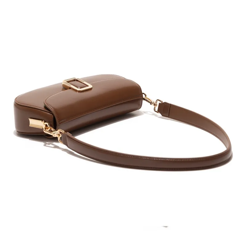 GXFMOD Genuine Leather Shoulder Bag Women's Black/Caramel-2