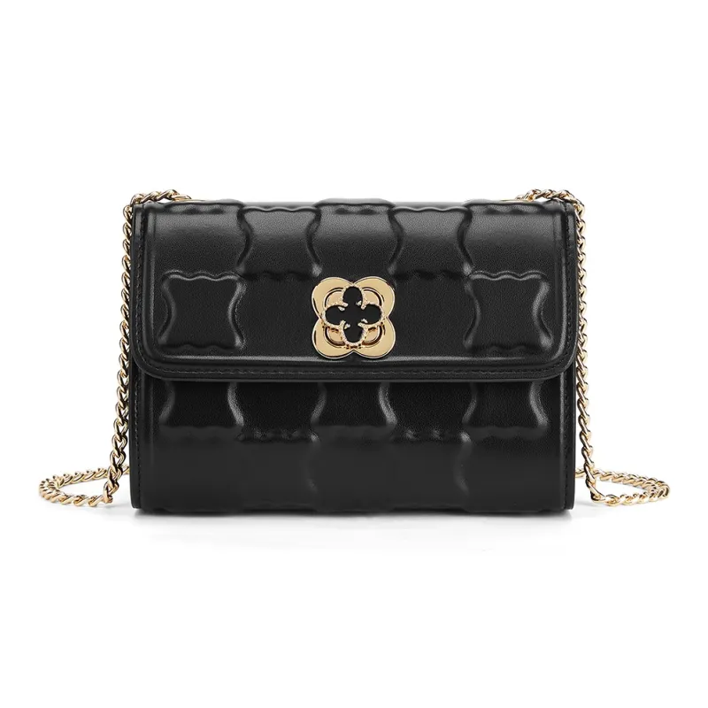 ST&SAT Synthetic Leather Shoulder Bag Women's Ecru/Pitch Black-1
