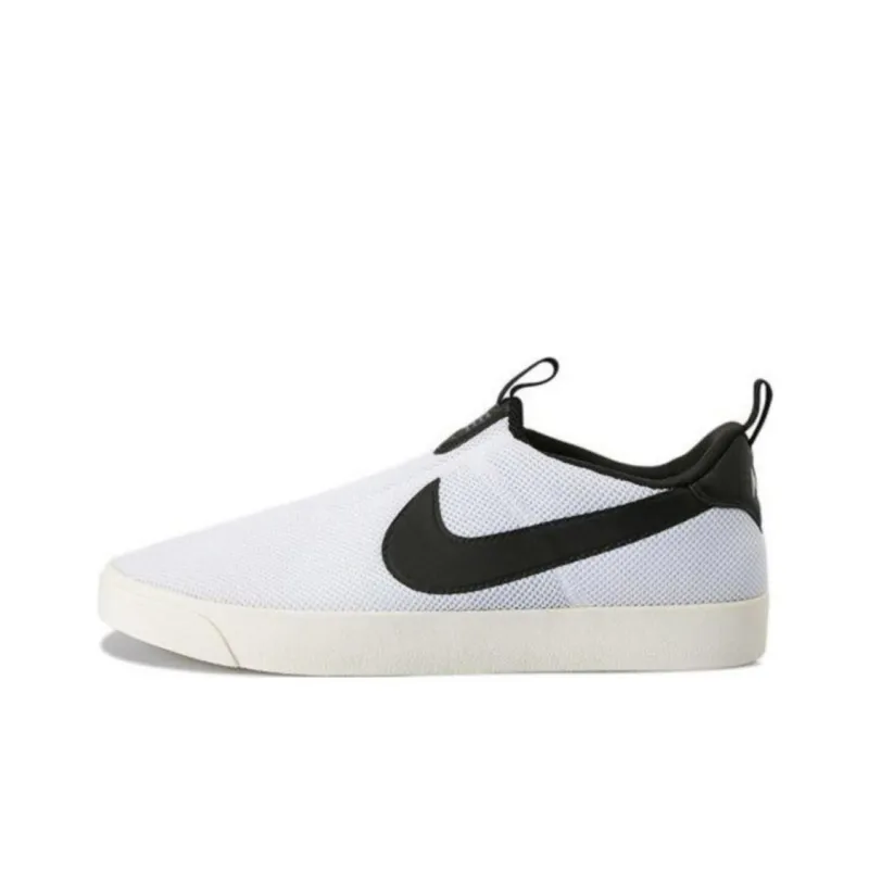 Nike Court Royale Anti-Slip Wear-Resistant Low-Top Casual Running Shoes Unisex Black White-0