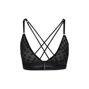 KARL LAGERFELD / Karl Lagerfeld Jeans Monogram mesh Triangle Bra