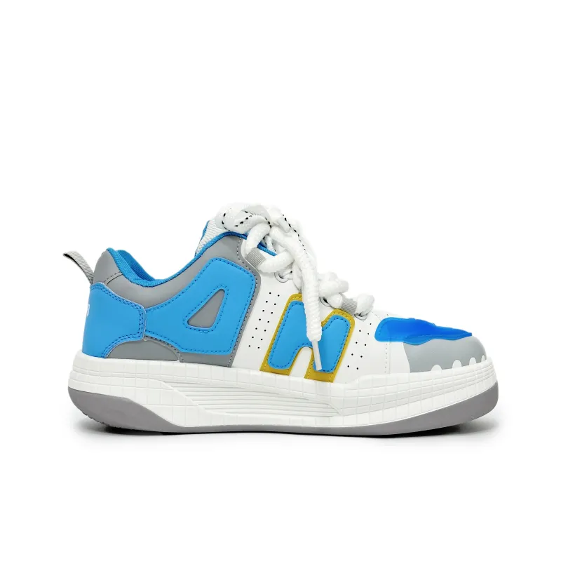 SLnU★3 Puffy Shoes Anti-Slip And Wear-Resistant Height Increasing Coverage Low-Top Skateboard Shoes Men's-1