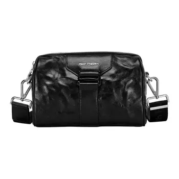 Hush Puppies Cow Leather Crossbody Bag Shoulder Bag Men's Black/Coffee