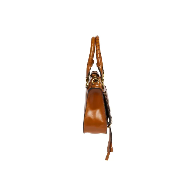 Chloe Marcie Soft Leather Shoulder Bag Crossbody Bag Handbag Women's Brown-2