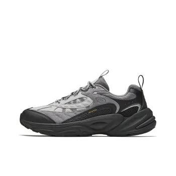Anta Running Collection Non slip Wear resistant Shock Absorption Low Top Casual Running Shoes Men's Gray Black