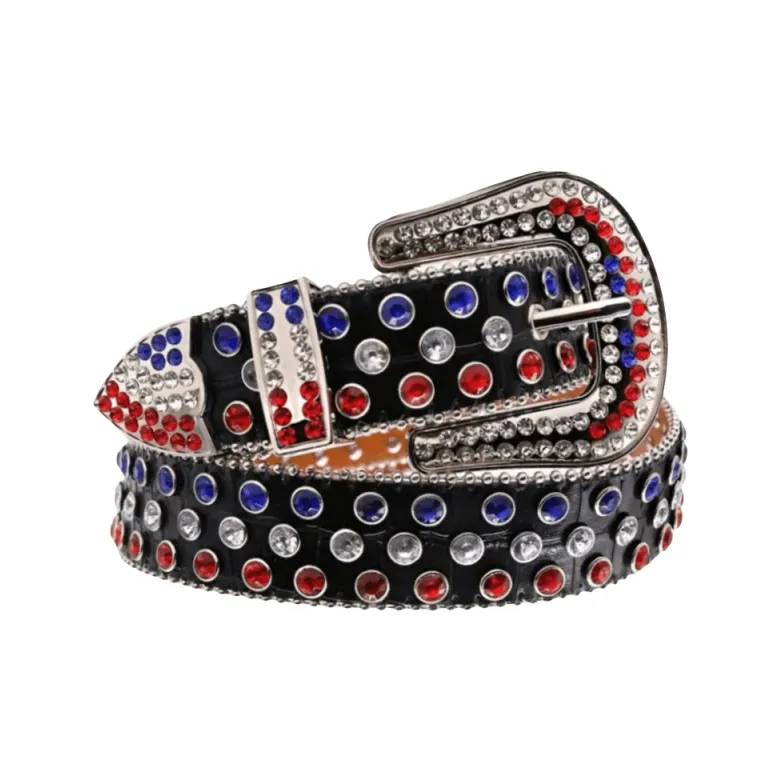 Emperor Penguin Belt Decoration With Rhinestones Rhinestone PU Artificial Leather Belts Women's 3cm-9