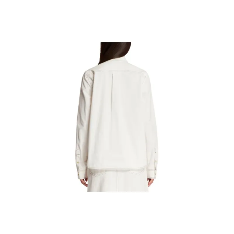 TOTEME Contrast Stitching Long Sleeve Shirt-1