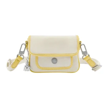 Kipling Polyester Crossbody Bag Small Size Unisex Beige & Yellow