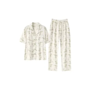 The Story Of The Flower Season Pajama Set Women's White