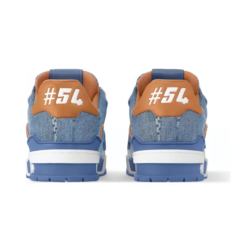 LOUIS VUITTON Lv Trainer Blue Damier 3D Denim-4