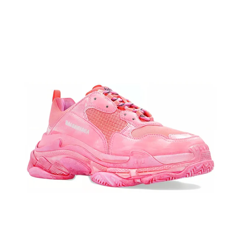 Balenciaga Triple S Faded Dark Pink Women's-1