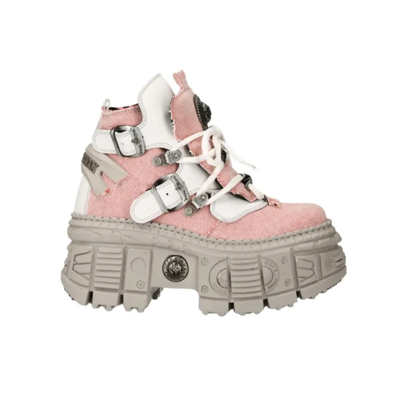 NEW ROCK Abrasion Resistant Low Top Casual Shoes Unisex Pink-1