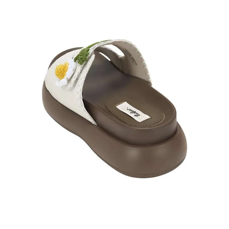 Teenie Weenie Slide Slippers Women's Ivory-4