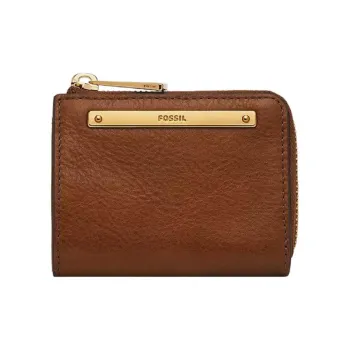 FOSSIL Leather Wallet Large Size Women's Brown