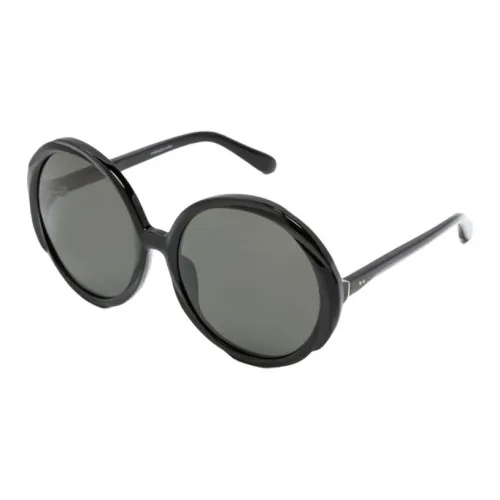 Linda Farrow Acetate Round Sunglasses Unisex Black