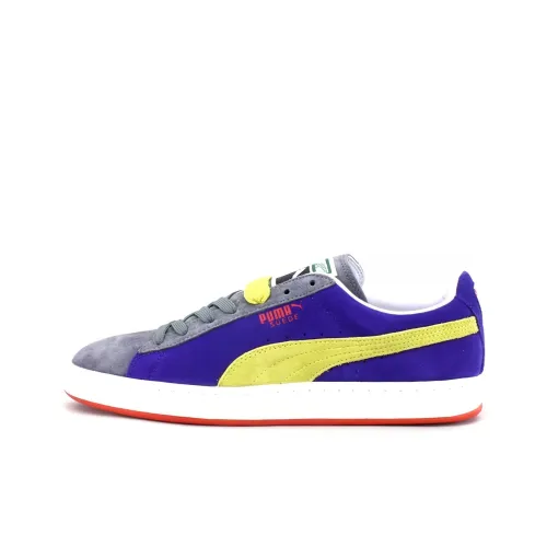 PUMA Suede Skateboard Shoes Unisex Low-Top Gray/Purple/Yellow