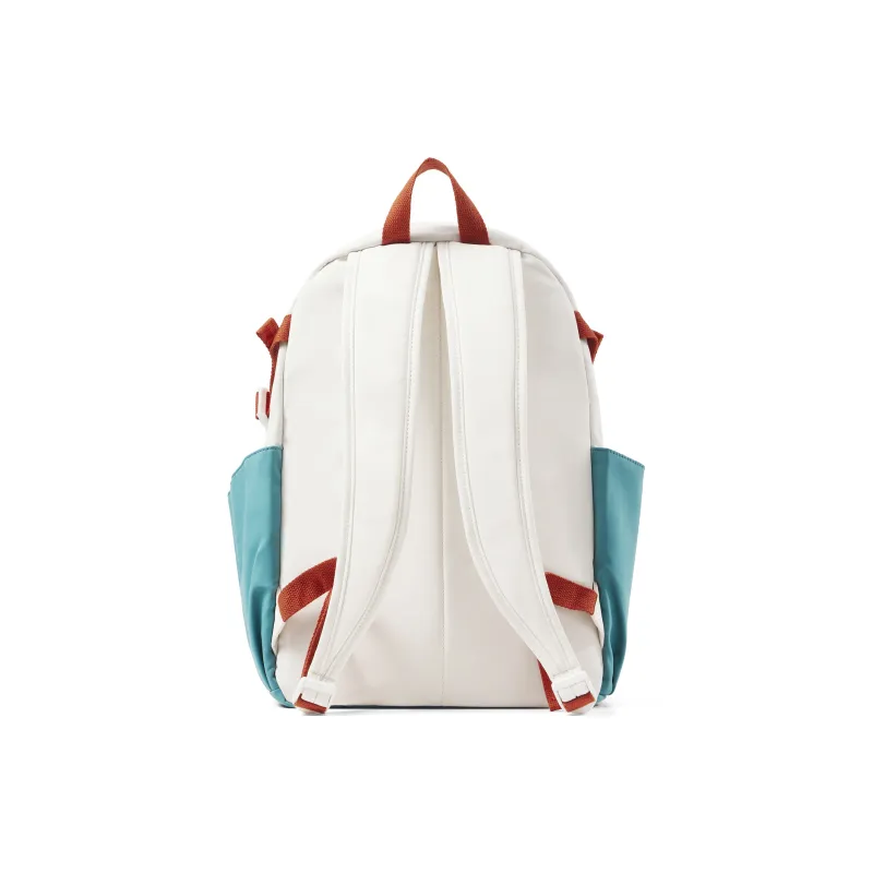 JEANSWEST Fabric Backpack Laptop Bag Regular Women's Blue White-4