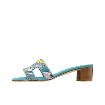 HERMES Slide Slippers Women's Blue