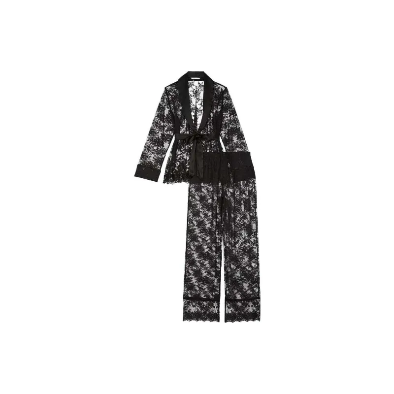 Victoria's Secret SEXY KI Pajama Set Women's Black-0