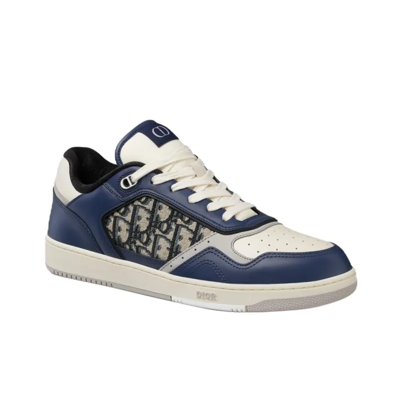 DIOR B27 Low Blue Cream DIOR Gray Beige Black DIOR Oblique Jacquard-2