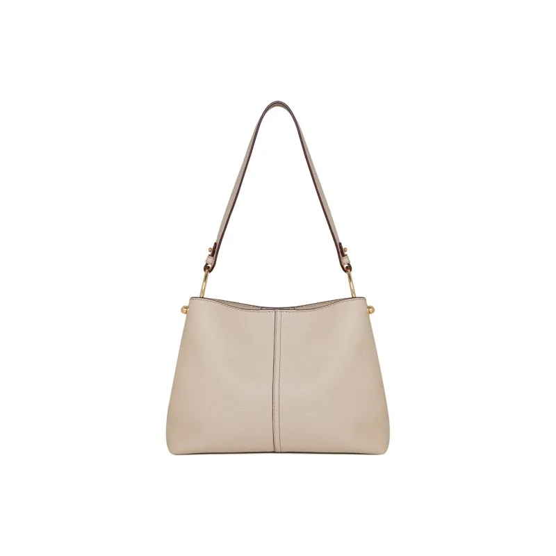 Strathberry Grained Calfskin Bucket Bag Hobo Bag Handbag Shoulder Bag Women's Oatmeal Beige-0