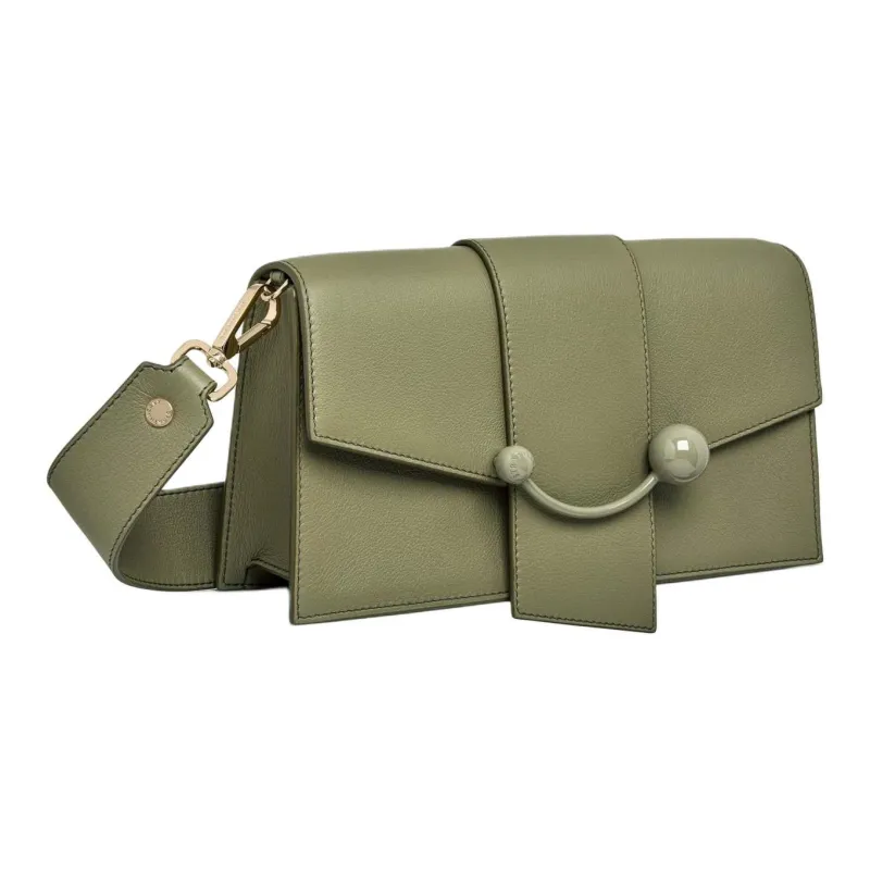 Strathberry Smooth Calf Leather Crossbody Bag Shoulder Bag Mini Women's Green-1