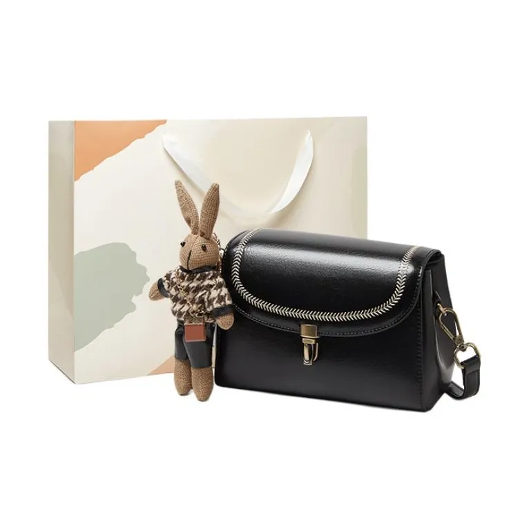 15 MINS Cow Leather Small Square Bag Shoulder Bag Crossbody Bag Small Size Women's Brown-4
