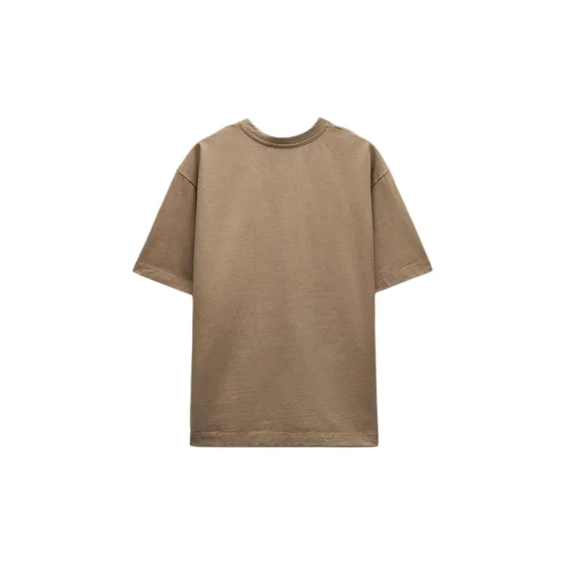 ZARA T Shirt Women's Light Beige-1