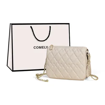 COMELY Cow Leather Patchwork Synthetic Leather Shoulder Bag Crossbody Bag Small Size Women's Multicolor