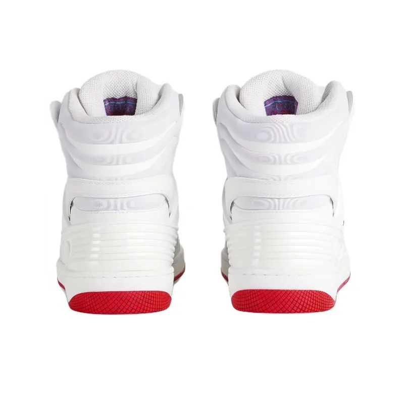 GUCCI Women's Basket Sneaker High 'White Demetra Red' Women's-3