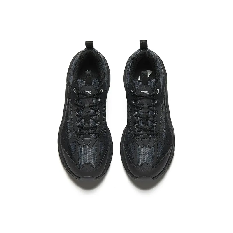 Anta Running Collection Slip Resistant Abrasion Resistant Shock Absorbers Low Top Casual Running Shoes Men's Black-2