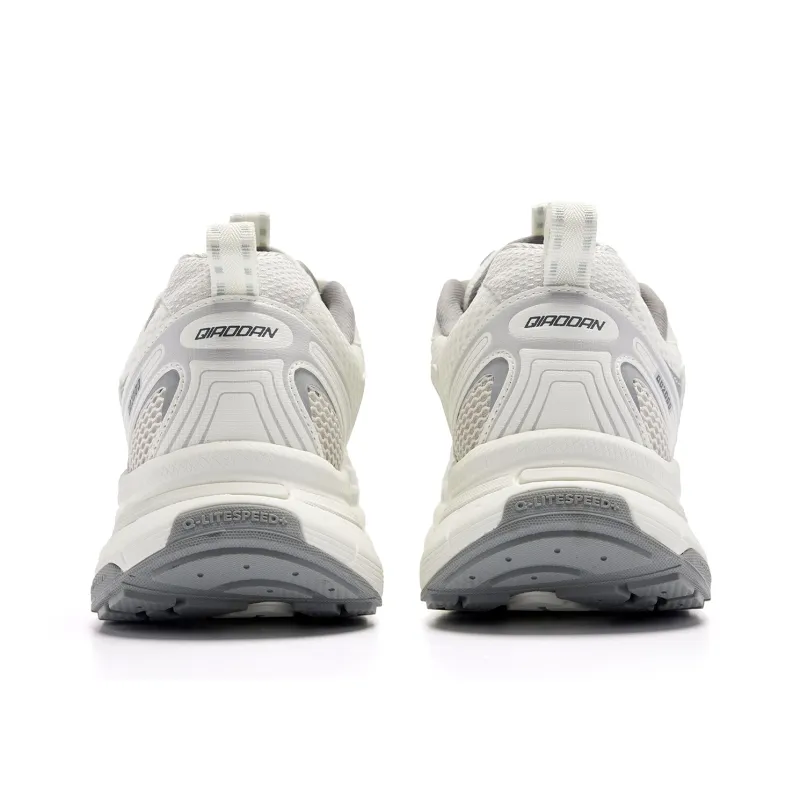QIAODAN Kaiyuan 2K Coverage Rebound Wear Resistant Lightweight Slip Resistant Low Top Casual Shoes Men's White Gray-4