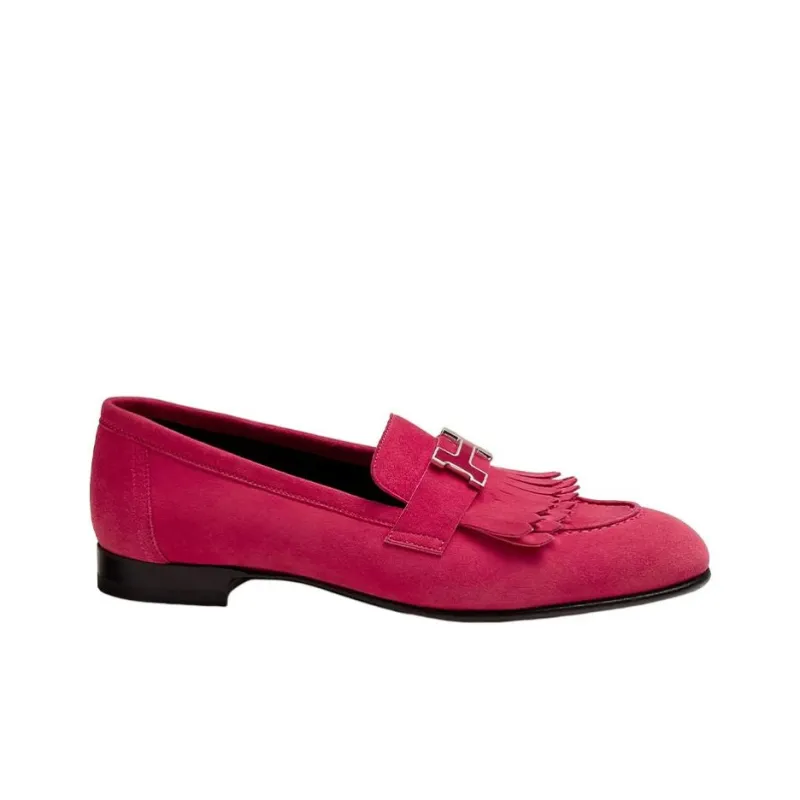 HERMES Royal Loafers Women's Pink-1