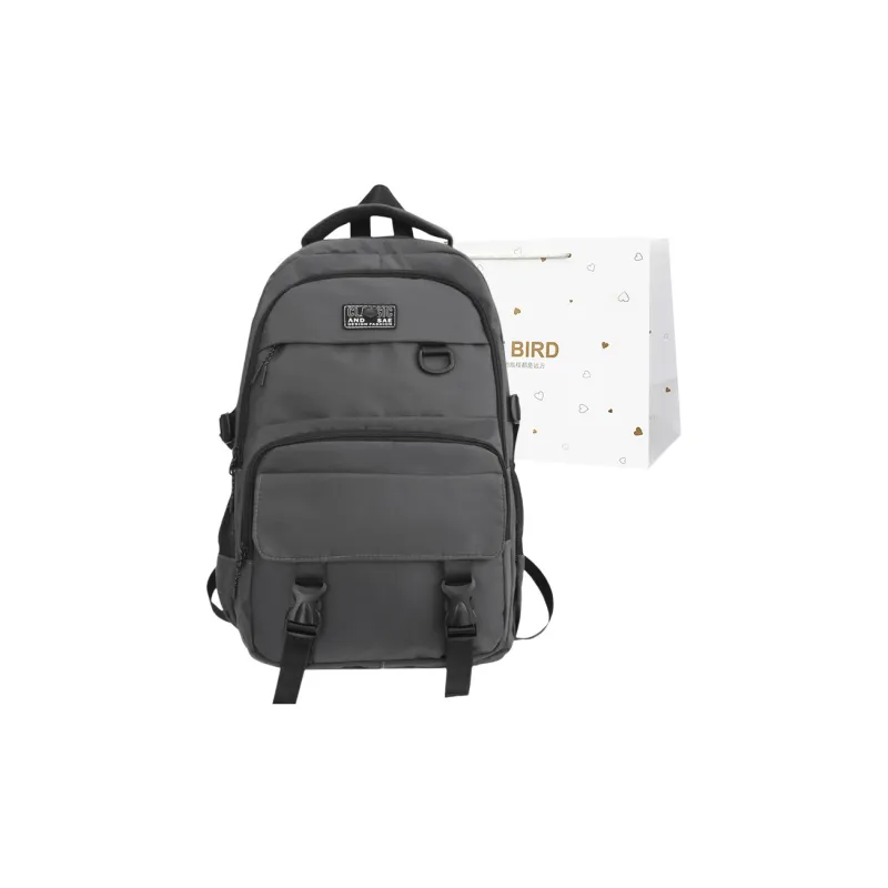 CORE BIRD Nylon Backpack Regular Men's Light Gray/Blue/Dark Gray/Black-1