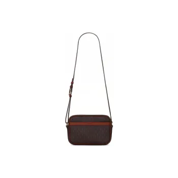 SAINT LAURENT LE MONOGRAMME Leather Canvas Bag One Shoulder Handbag Crossbody Bag Regular Men's Chestnut/Brown