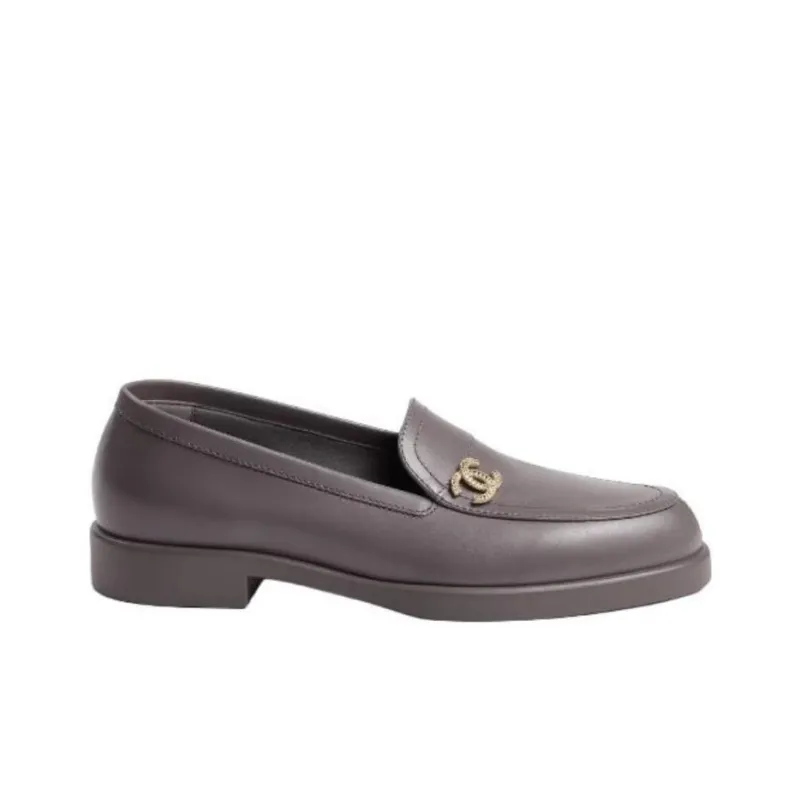 CHANEL 24B Loafers Women's Gray-1