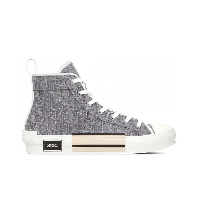 DIOR B23 High Top Ruthenium Colored Oblique Jacquard-1