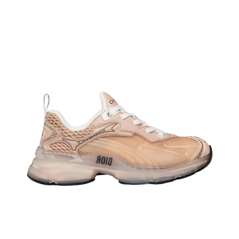DIOR Vibe Monogram Low Top Sports Casual Shoes Women's Nude-1