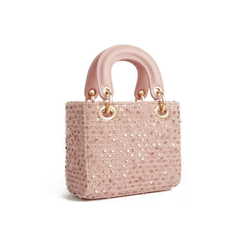 JACD Pu Niche Handbag Medium Size Women's Green Pink Gray/Nude Crystal Pink-1