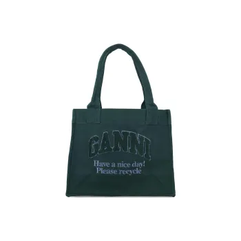 GANNI Logo Patch Shopper Bag