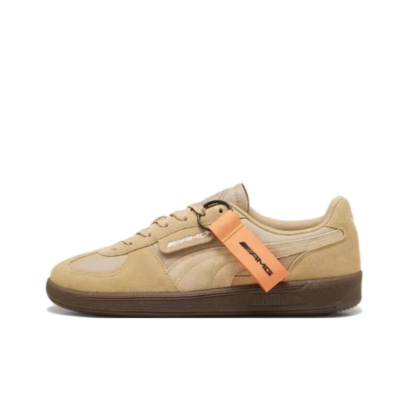 PUMA Mercedes AMG Non slip Lightweight Low Top Skateboard Shoes Unisex Khaki-0