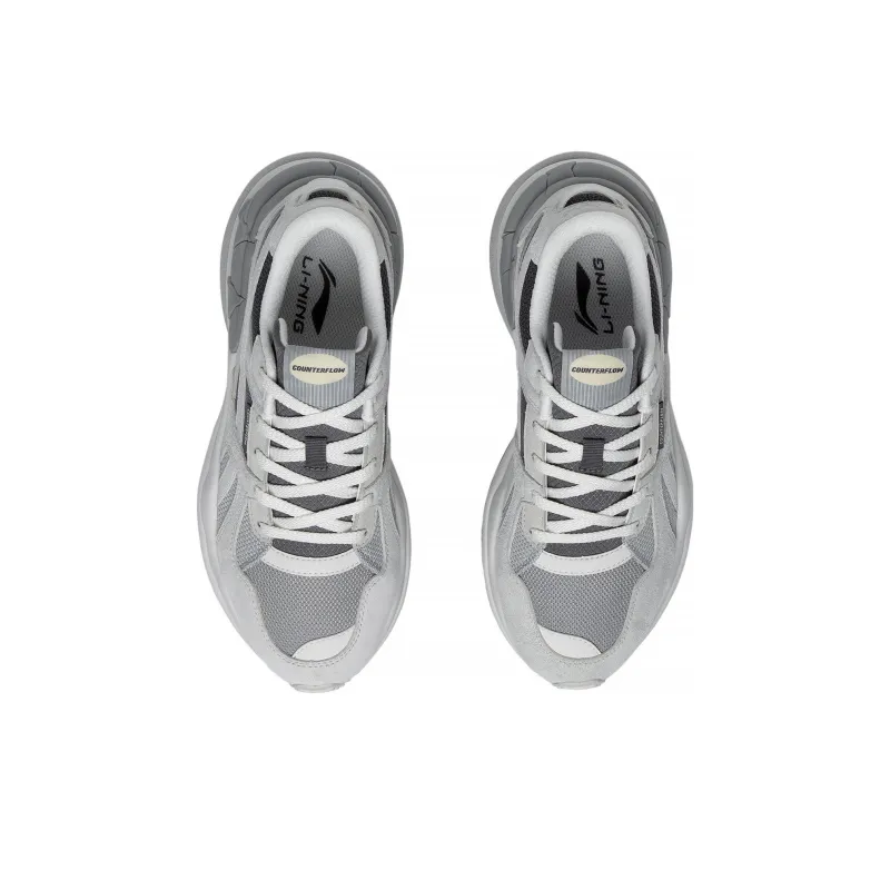 LiNing Origin CF Tracing Durable Breathable Low Top Sports Casual Shoes Women's Gray Black-3