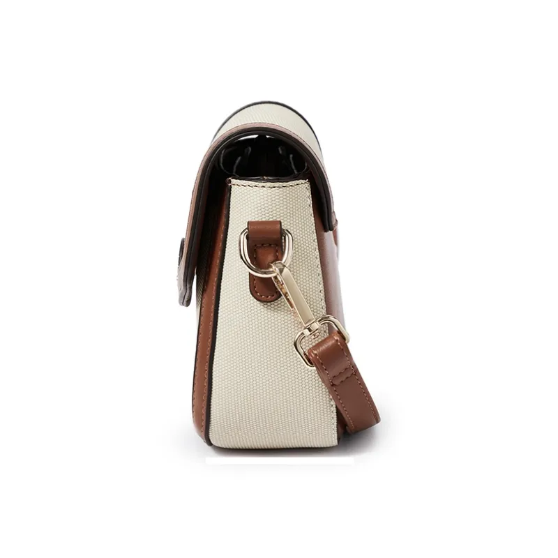 ST&SAT Synthetic Leather Small Square Bag, Saddle Bag, Crossbody Bag, Shoulder Bag Women's Apricot-2