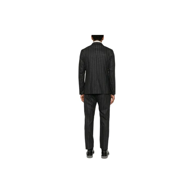 Tagliatore Pinstriped Double Breasted Tailored Blazer-1