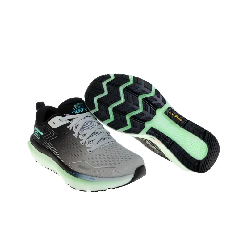 Skechers Cushioning Wear Resistant Low Top Running Shoes Women's Gray Black-3