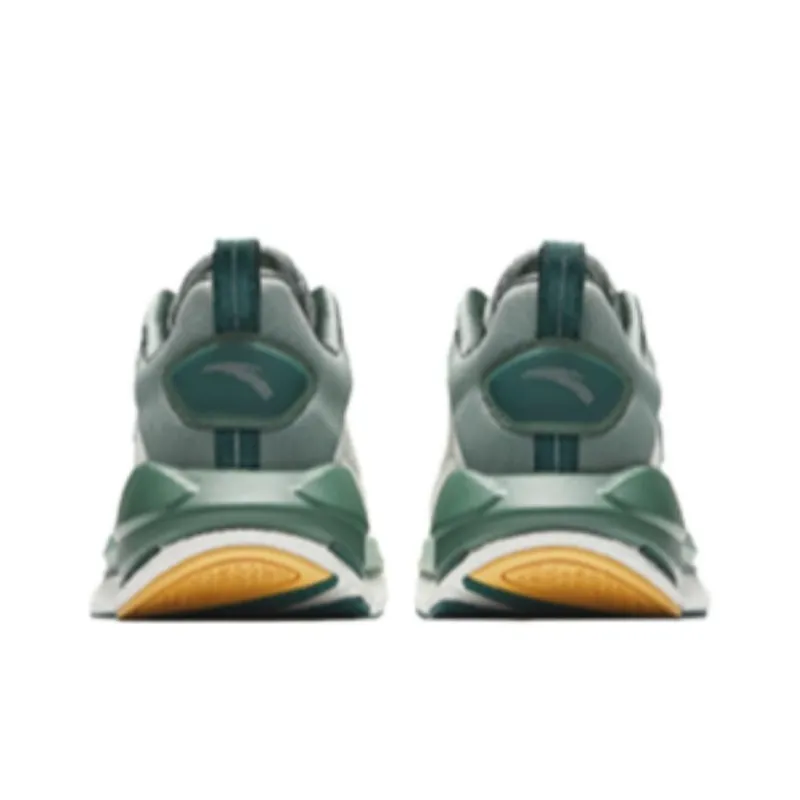 Anta Cushioned Wear Resistant Coverage Low Top Nitrogen Technology Running Shoes Men's White Green-3