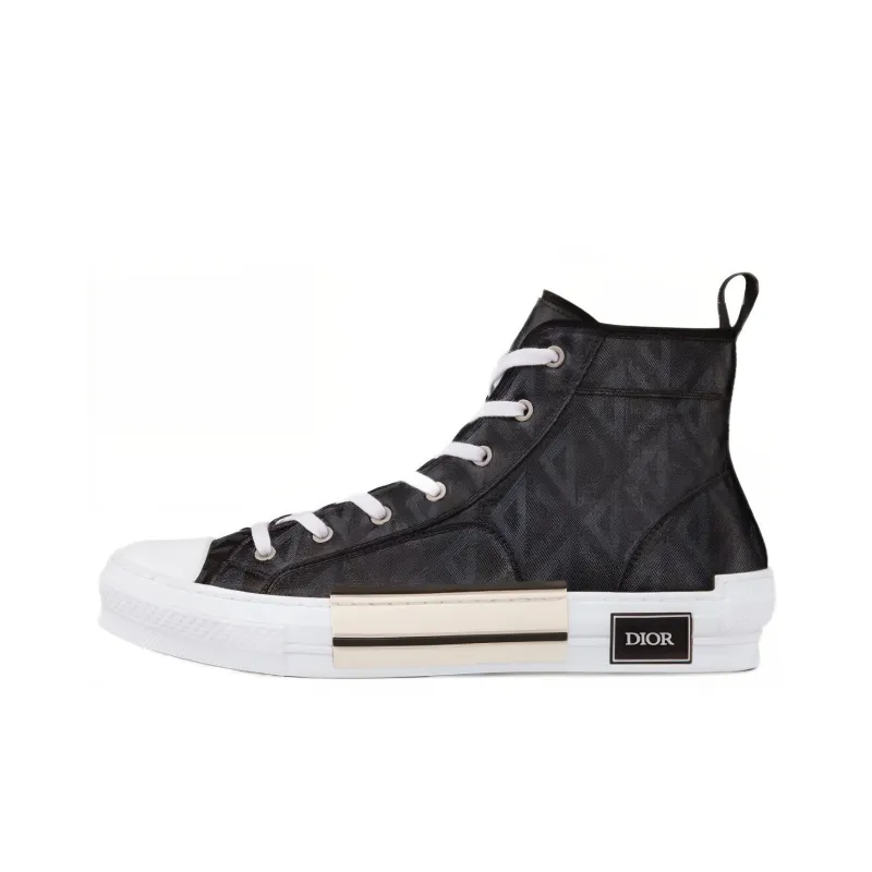 DIOR B23 High Top Black Cd Diamond-0