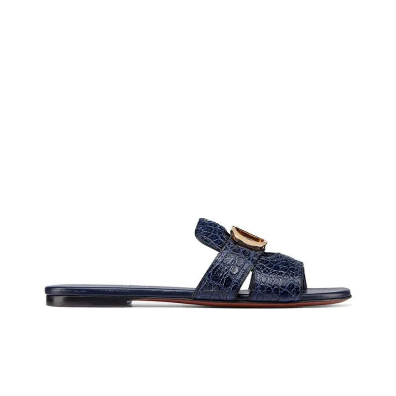 DIOR 30 Montaigne Slide Slippers Women's Indigo-1