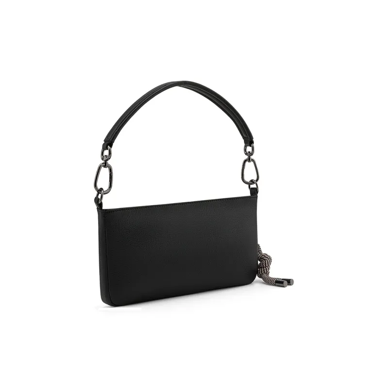 Kipling Casual Shoulder Bag, Tote Bag Black Leather MASHA Collection Regular Unisex Black-1